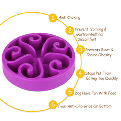 Slow Feeder Dog Bowl New Arriving Fun Feeder Slow Feeding Interactive Bloat Stop Dog Bowls by JASGOOD 