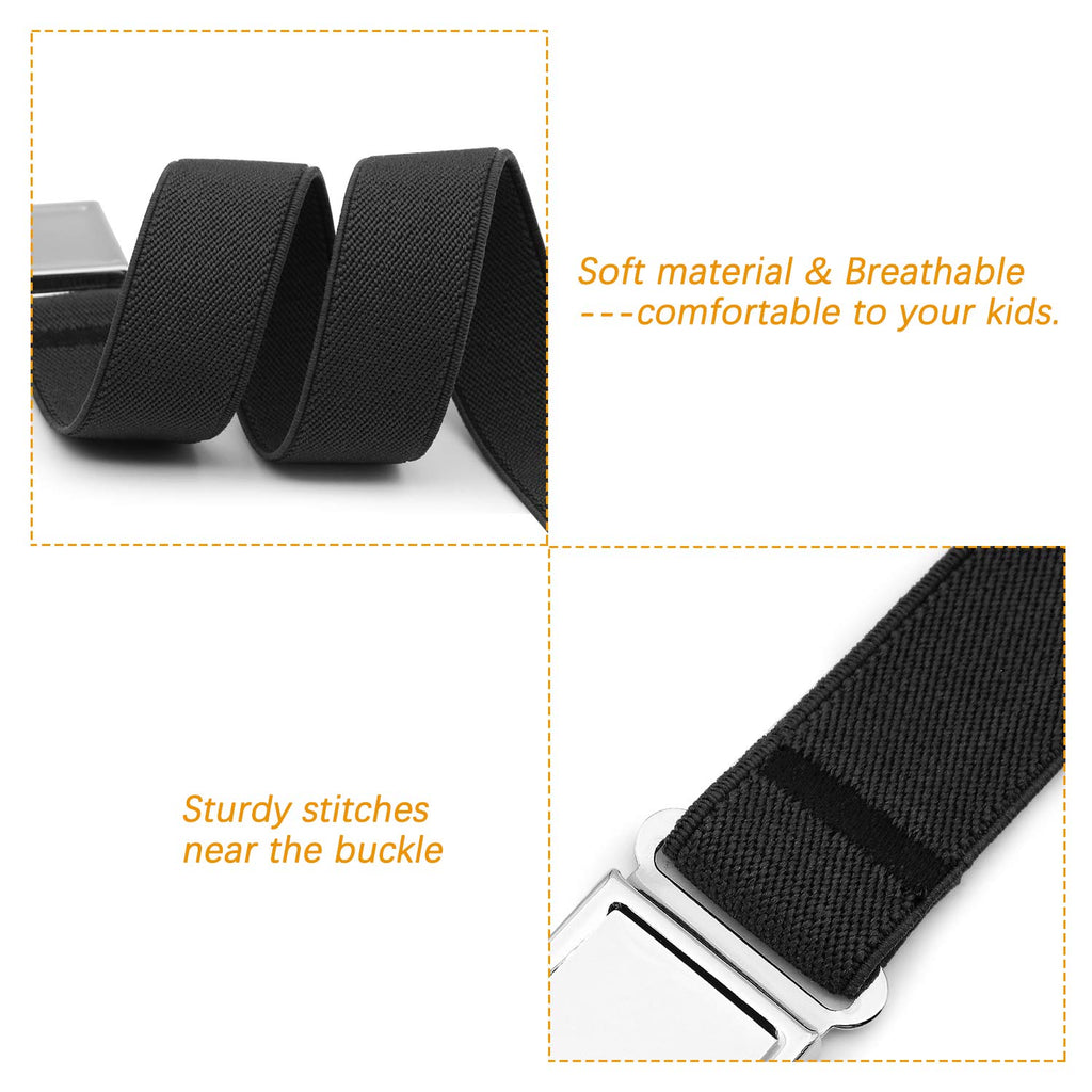 JASGOOD Kids Adjustable Magnetic Belt Boys Girls Elastic Belt with Easy Magnetic Buckle Fit Pant Size16-26Inch 