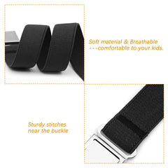 JASGOOD Kids Adjustable Magnetic Belt Boys Girls Elastic Belt with Easy Magnetic Buckle Fit Pant Size16-26Inch 