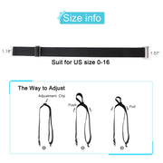 No Show Women Stretch Belt Invisible Elastic Web Strap Belt with Flat Buckle for Jeans Pants Dresses 