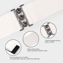 Vintage Wide Elastic Waist Belt Waistband Dress Stretchy Cinch Belt For Women 1.8 Inch Wide by JASGOOD 