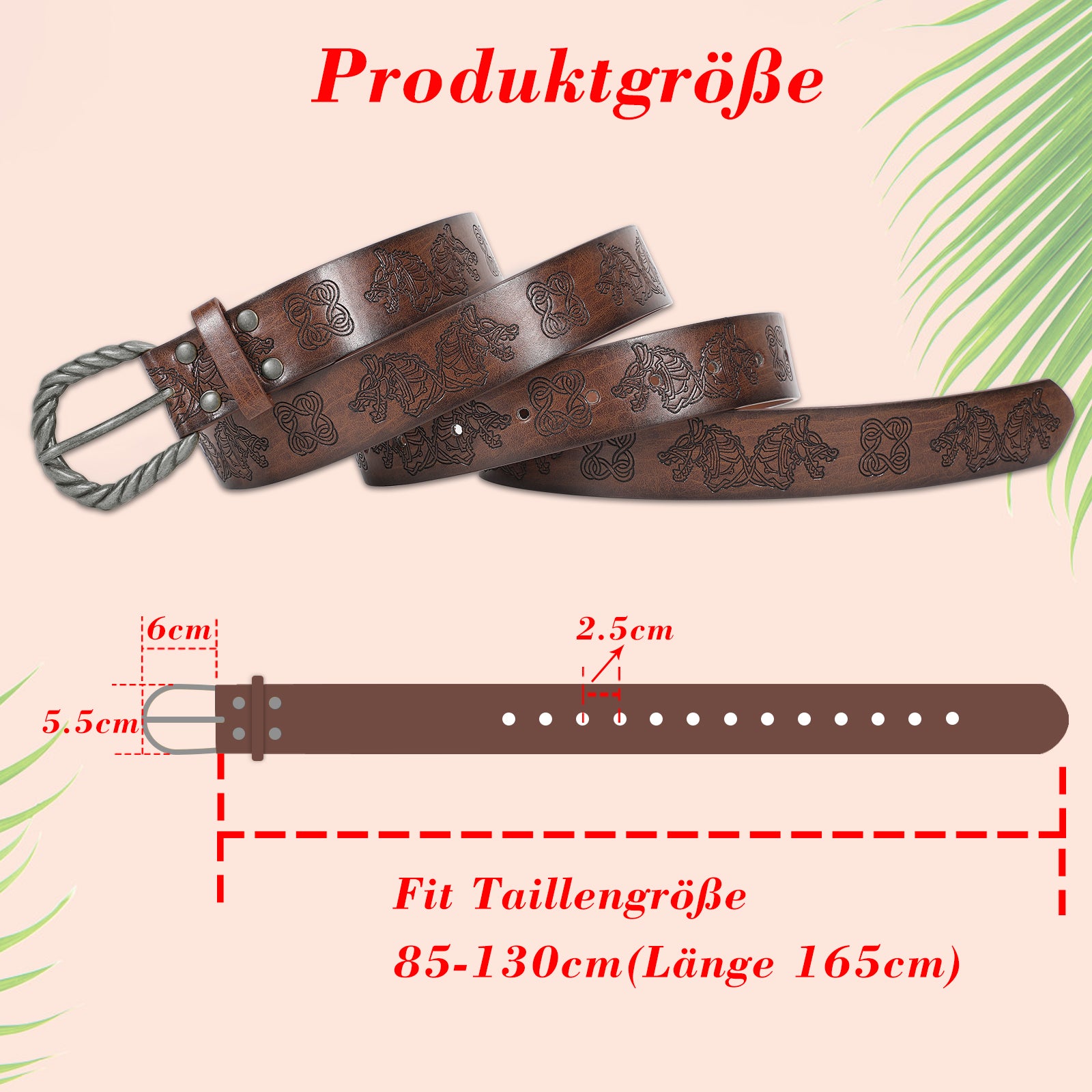 Leather Ratchet Dress Belt for Men Double Prong Leather Belt Heavy Duty Belt for Men - JASGOOD OFFICIAL