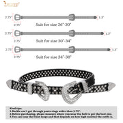 Luxury Crystal Skull designer  Diamond Studded Rhinestone Belts Western Sparkle Leather Men Women Belt