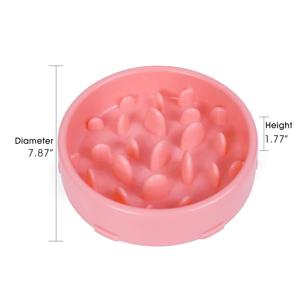 JASGOOD Dog Feeder Slow Eating Pet Bowl Preventing Choking Healthy Design Pink Bowl for Dog