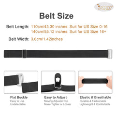 Flat Buckle Invisible Elastic Stretch Belt for Men Great Gift for Father - JASGOOD OFFICIAL