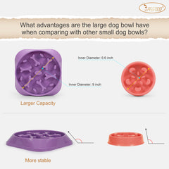 Dog Feeder Slow Eating Bowl for Raised Pet Feeders JASGOOD Maze Food Water