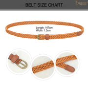 4Pack JASGOOD Braided Belt Women PU Leather Waist Belt Skinny Woven Belt for Dress - JASGOOD OFFICIAL