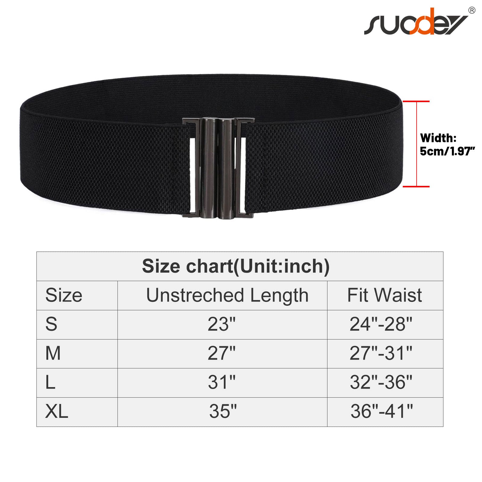 JASGOOD Women's Elastic Wide Dress Belt Retro Stretchy Waist Belt - JASGOOD OFFICIAL