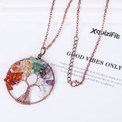 Tree of Life Necklace with Copper/Silver Chain 