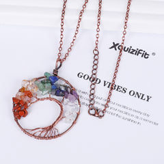 Tree of Life Necklace with Copper/Silver Chain 