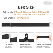 Flat Buckle Invisible Elastic Stretch Belt for Men Great Gift for Father - JASGOOD OFFICIAL