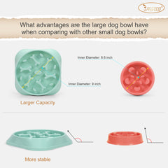 Dog Feeder Slow Eating Bowl for Raised Pet Feeders JASGOOD Maze Food Water