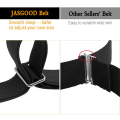 JASGOOD Kids Adjustable Magnetic Belt Boys Girls Elastic Belt with Easy Magnetic Buckle Fit Pant Size16-26Inch 