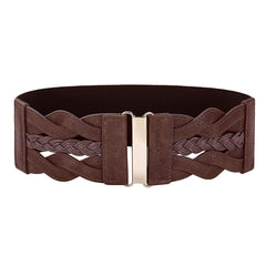 Women Plus Elastic Stretchy Retro Wide Waist Cinch Belt 