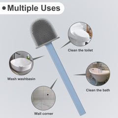 Revolutionary Silicone Flex Toilet Brush with Holder, Silicone Toilet Bowl Brush and Holder - JASGOOD OFFICIAL