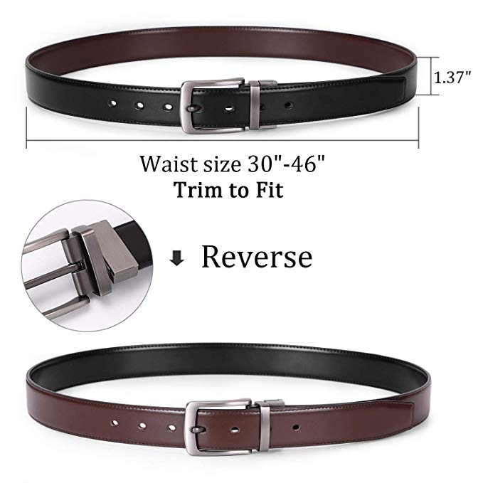 JASGOOD Women Leather Belt, Reversible Belt, Leather Waist Belt