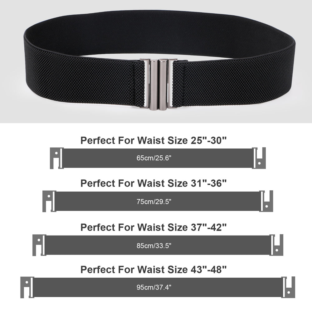High Waist Elastic Stretchy Belt - JASGOOD 2018 New Design Mid Cinch Retro Dress Waist Belt For Women. 