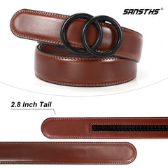 JASGOOD Men Leather Belt  Ratchet Dress Belt Perfect Gift for Men