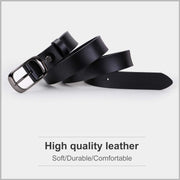 Women Leather Belt Ladies Black Waist Belt for Jeans Pants Dresses Small Size Elegant Gift Box , Suit Pant Size 27- 32 Inches, Style 1-Black Shiny Buckle