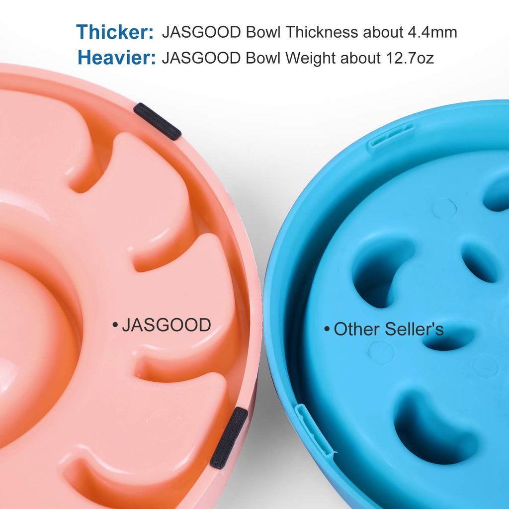 JASGOOD Slow Dog Bowl for Large Dogs,Fun Feeder Dog Bowl,Anti-Gulping Dog Slow Feeder Stop Bloat,Slow Eating Big Pet Bowl 
