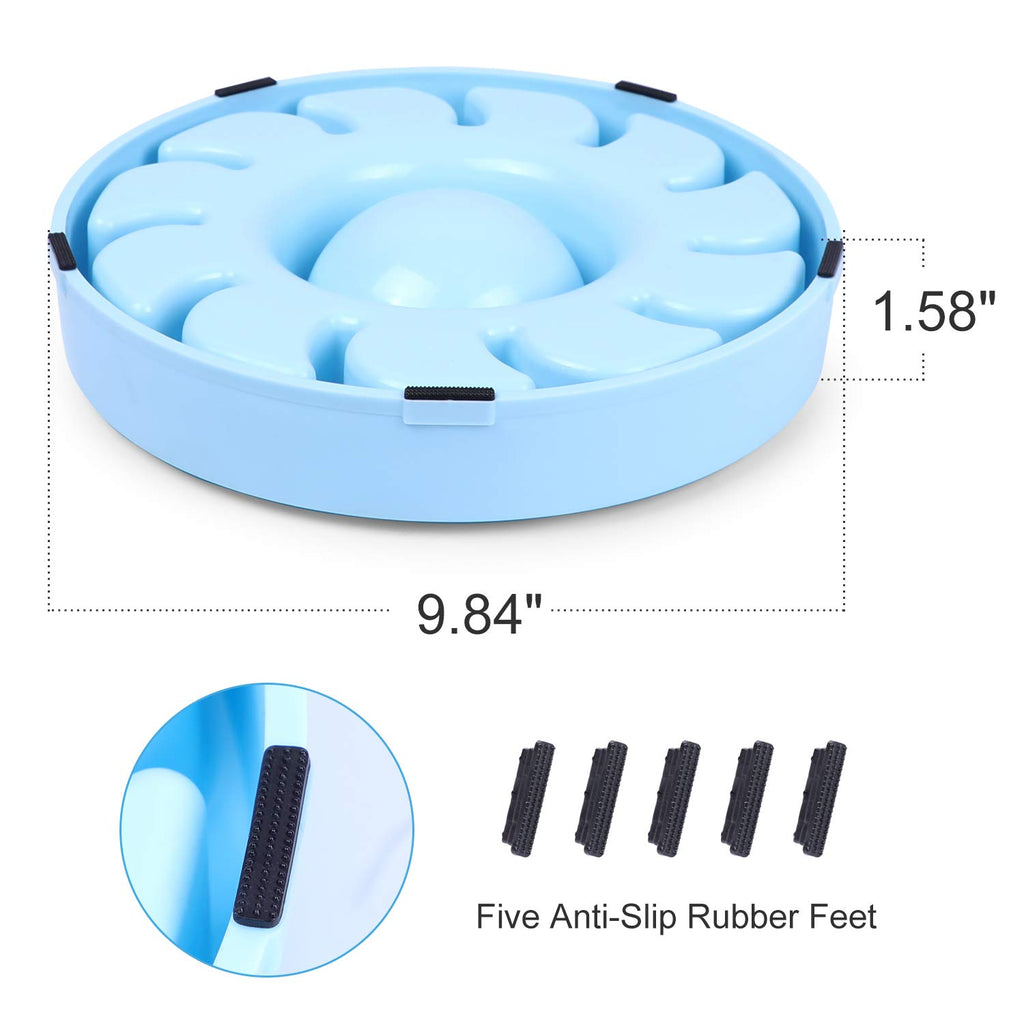 JASGOOD Slow Dog Bowl for Large Dogs,Fun Feeder Dog Bowl,Anti-Gulping Dog Slow Feeder Stop Bloat,Slow Eating Big Pet Bowl 