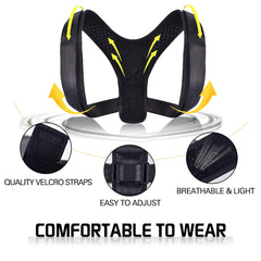 Posture Corrector for Women and Men with Underarm Pads - Adjustable Effective Comfortable Back Support Brace - Ideal for Clavicle Support and Upper Back Shoulder Neck Pain Relief 