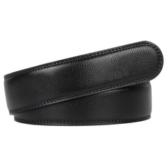 Men's Ratchet Leather Belt for Dress, Sliding Automatic Buckle Belt Fit Waist up to 50 Inch 