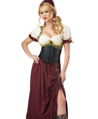 Halloween Women’s Elastic Costume Waist Belt Lace-up Tied Waspie Corset Belts for Women by JASGOOD