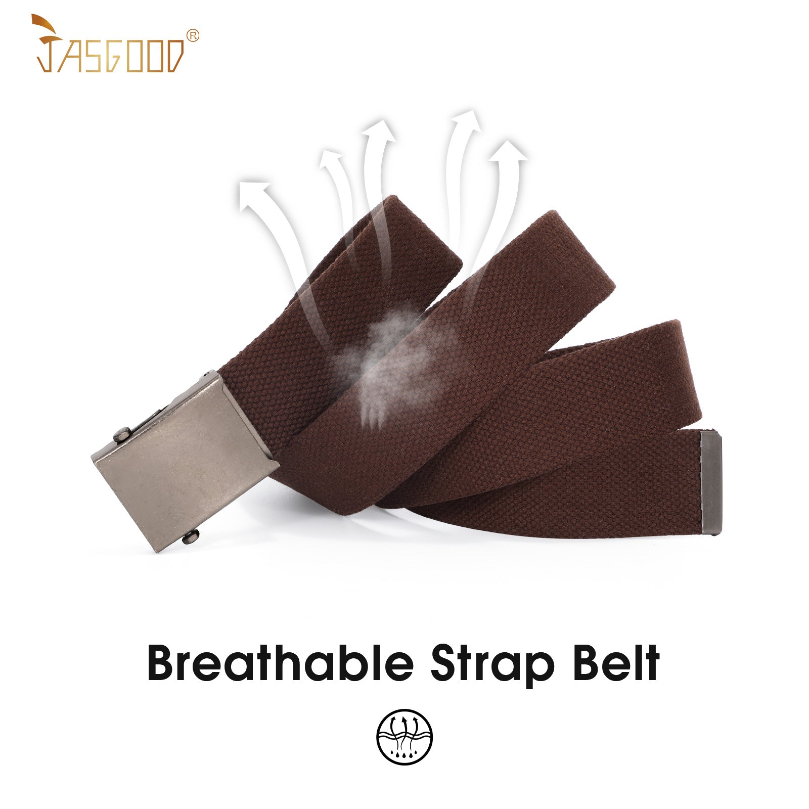 2PCS Men's Outdoor Plastic Belt with Removable Buckle Hiking Belt - JASGOOD OFFICIAL