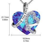 JASGOOD Heart Necklace for Women 925 Sterling Sliver Heart Jewelry I Love You Forever - JASGOOD OFFICIAL