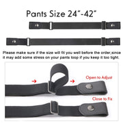 No Buckle Women/Men Invisible Belt Elastic Waist Belt Up to 48" for Jeans Pants Dresses 