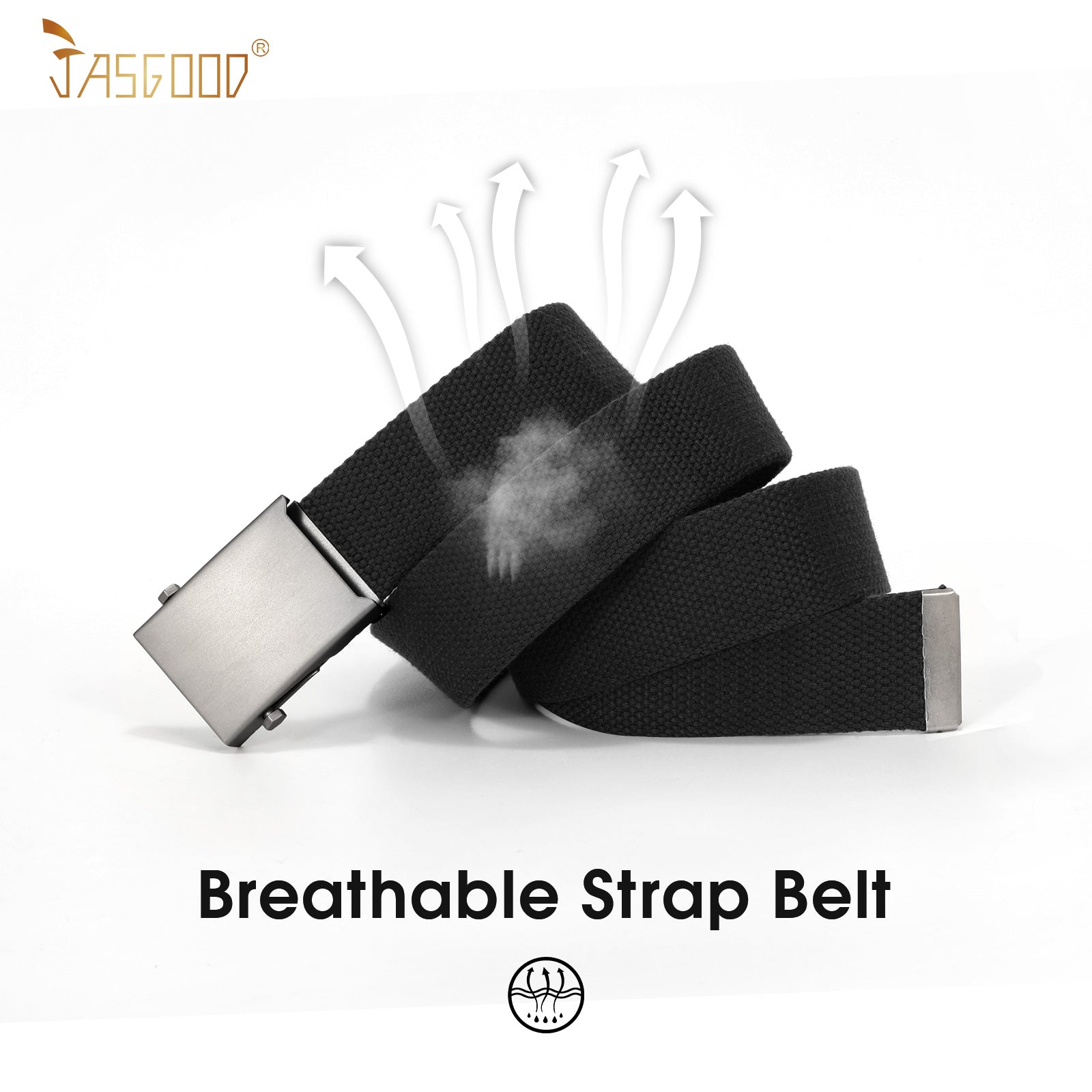 2PCS Men's Outdoor Plastic Belt with Removable Buckle Hiking Belt - JASGOOD OFFICIAL