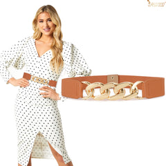 2Pack JASGOOD Women‘s Skinny Belt for Dresses Retro Stretch Chic Ladies Waist Belt - JASGOOD OFFICIAL