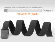 Men's Elastic Stretch Belt, JASGOOD Outdoor Plastic Belt with Removable Buckle Hiking Belt 38mm 
