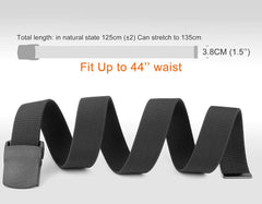 Men's Elastic Stretch Belt, JASGOOD Outdoor Plastic Belt with Removable Buckle Hiking Belt 38mm 