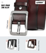 Men’s Genuine Leather Ratchet Dress Belt for men