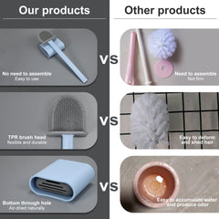 Revolutionary Silicone Flex Toilet Brush with Holder, Silicone Toilet Bowl Brush and Holder - JASGOOD OFFICIAL