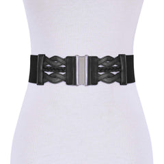 Women Elastic Stretchy Retro Wide Waist Cinch Belt 50s Vintage Ladies Dress Plus Size Belt By JASGOOD 