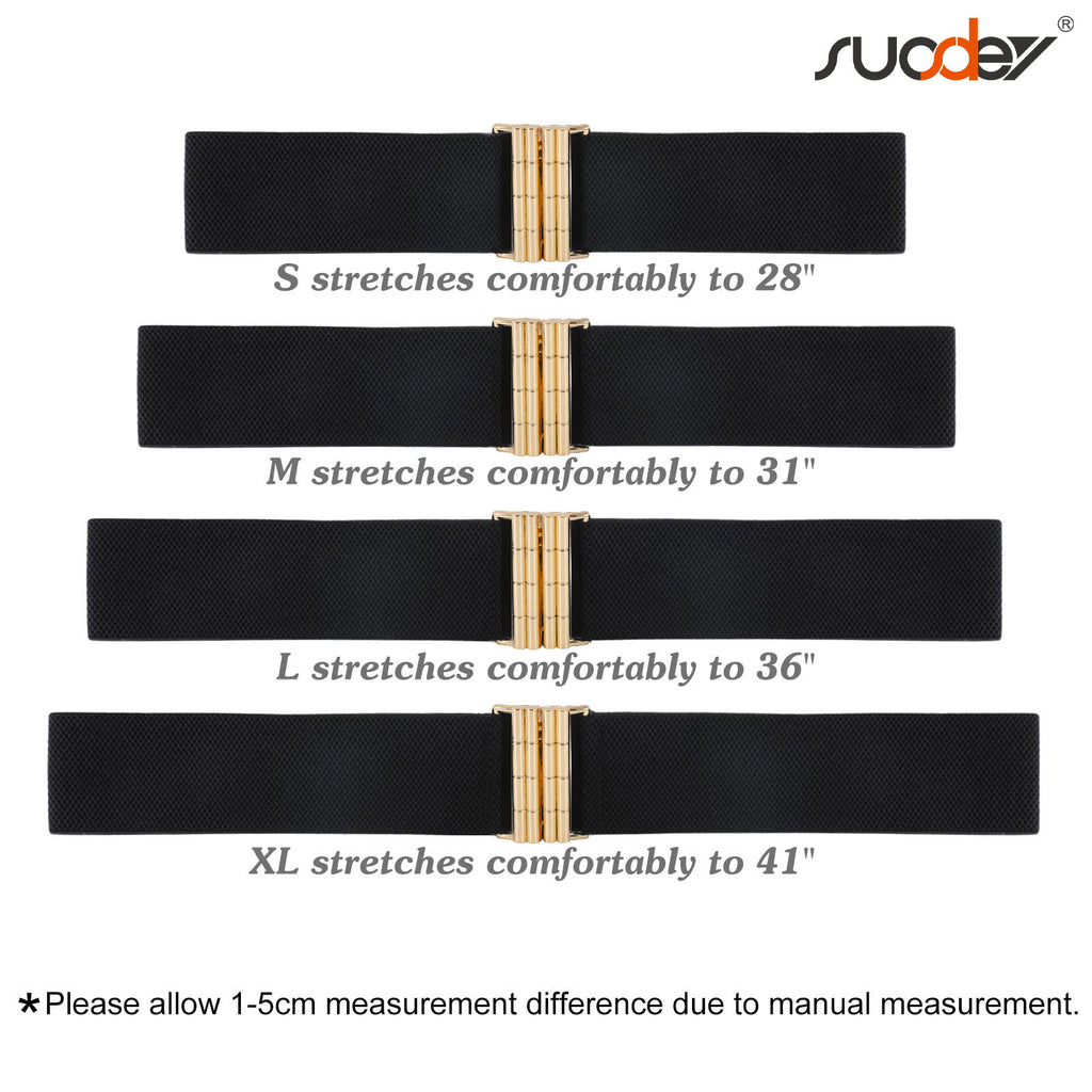 JASGOOD Women's Elastic Wide Dress Belt Retro Stretchy Waist Belt