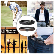Travel Security Money Belt with Hidden Money Pocket - Cashsafe Anti-Theft Pocket Unisex Nickel free Nylon Belt by JASGOOD 