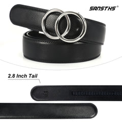 JASGOOD Men Leather Belt  Ratchet Dress Belt Perfect Gift for Men