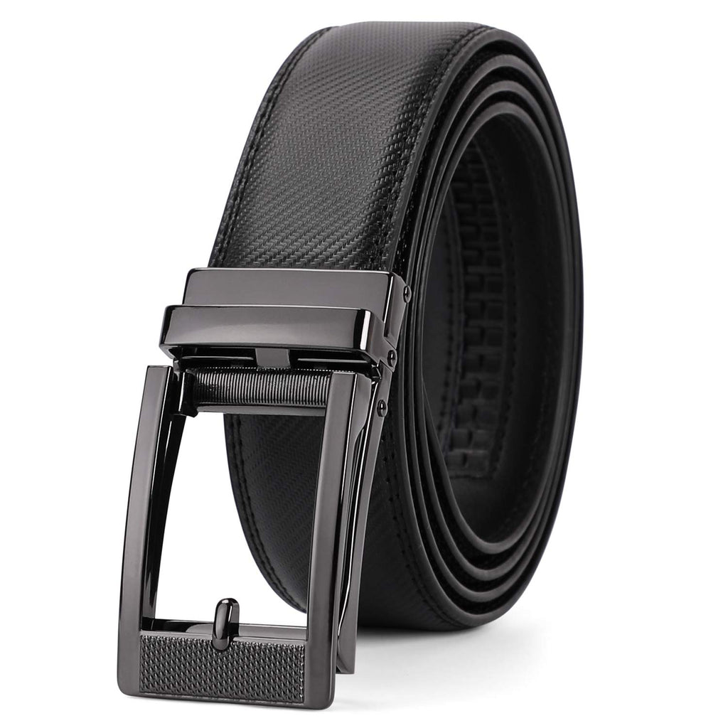 KJIEGBP Men's Belt,Men's Real Leather Ratchet Dress Belt,Elegant Gift Box  at  Men's Clothing store