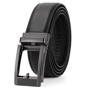 Ratchet Click Men's Belt,Leather Dress Holeless Belt for Men With Side Buckle Up to 44 Inches by JASGOOD