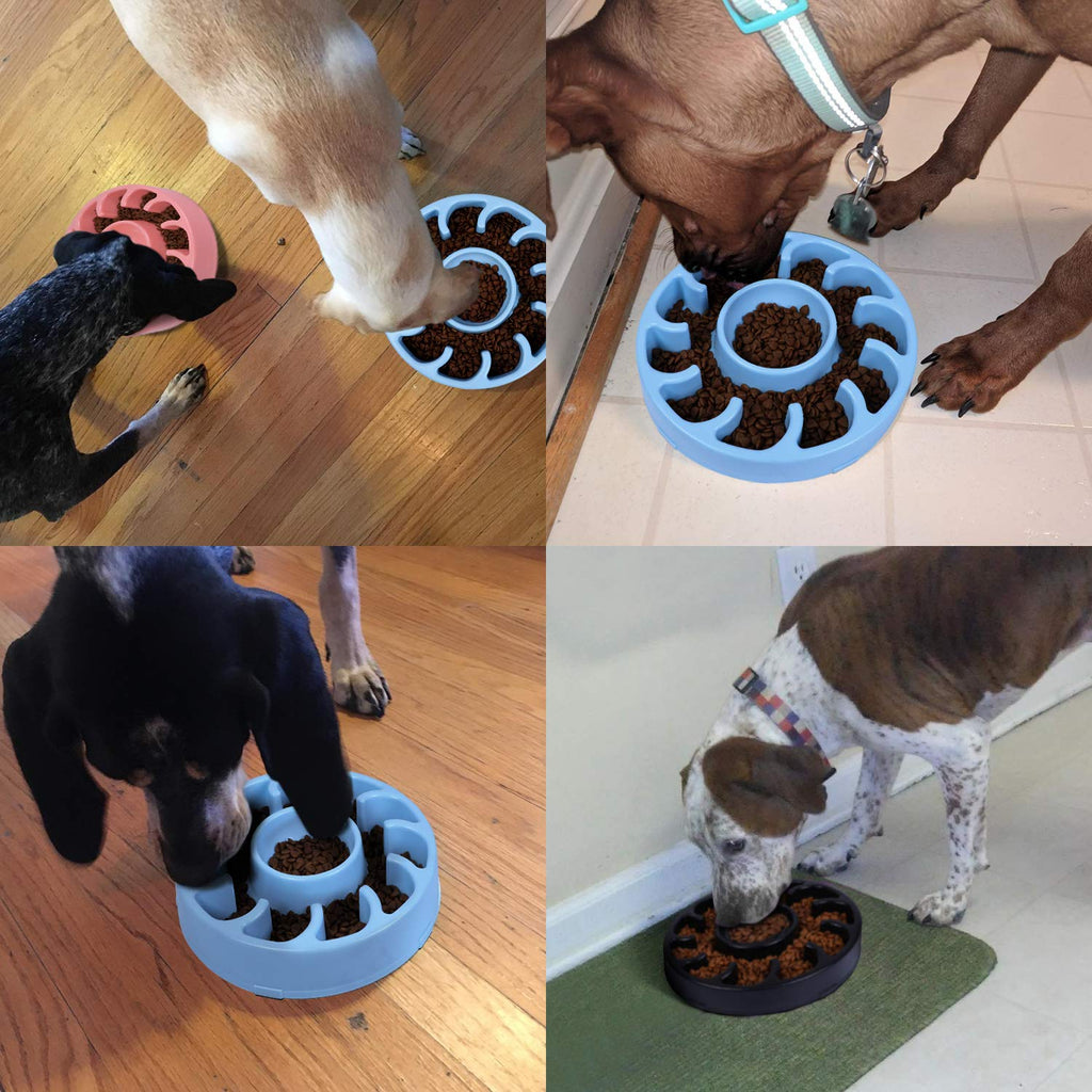 JASGOOD Slow Dog Bowl for Large Dogs,Fun Feeder Dog Bowl,Anti-Gulping Dog Slow Feeder Stop Bloat,Slow Eating Big Pet Bowl 