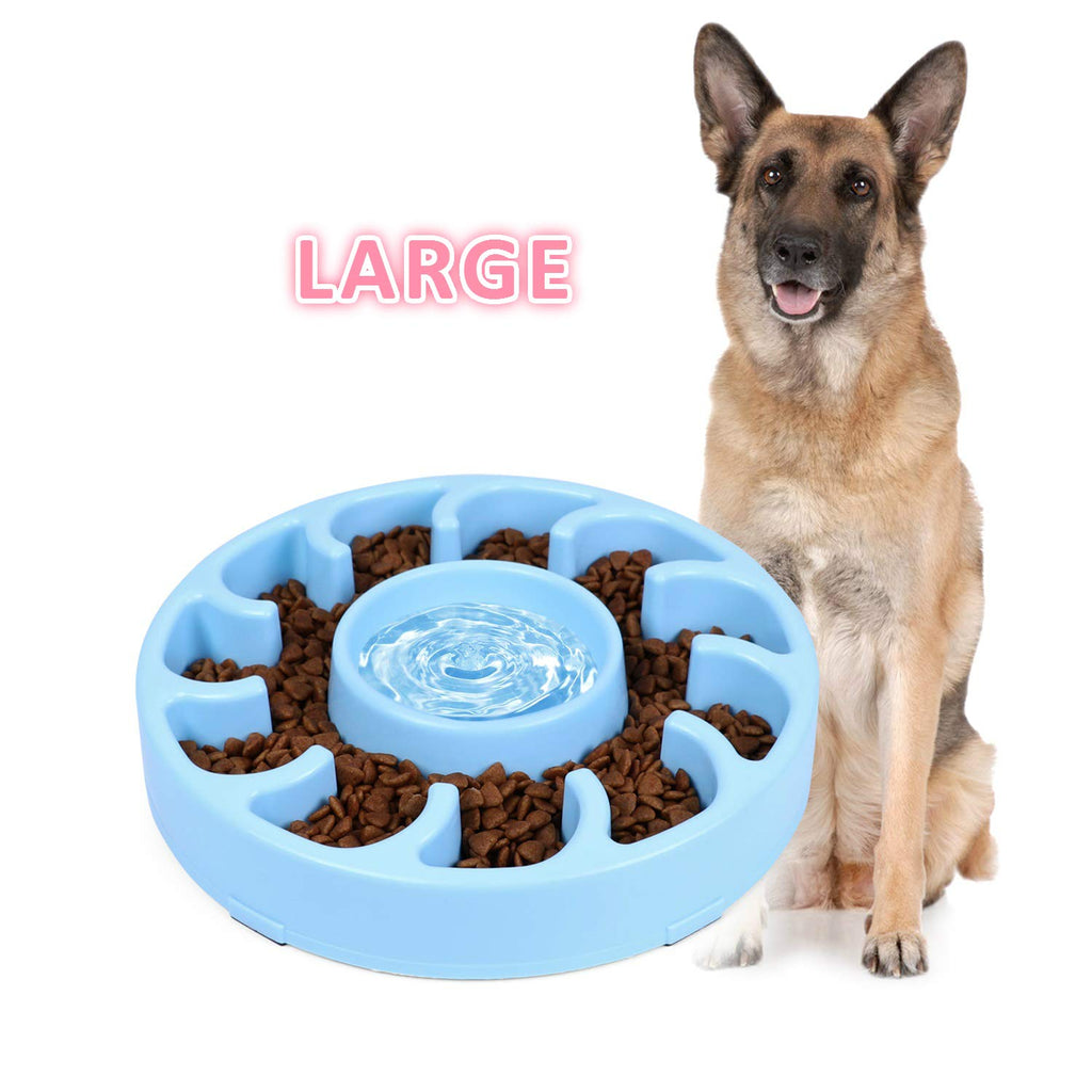 JASGOOD Slow Dog Bowl for Large Dogs,Fun Feeder Dog Bowl,Anti-Gulping Dog Slow Feeder Stop Bloat,Slow Eating Big Pet Bowl 