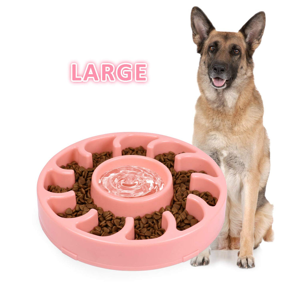 JASGOOD Slow Dog Bowl for Large Dogs,Fun Feeder Dog Bowl,Anti-Gulping Dog Slow Feeder Stop Bloat,Slow Eating Big Pet Bowl 