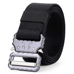WERFORU Tactical Belt, Military Style Webbing Riggers Nylon Belt with Heavy-Duty Quick-Release Metal Buckle 1.5 Inches Wide 