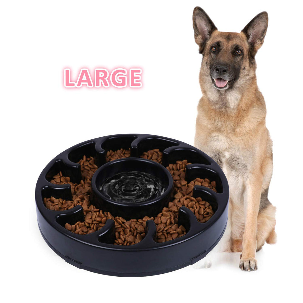 JASGOOD Slow Dog Bowl for Large Dogs,Fun Feeder Dog Bowl,Anti-Gulping Dog Slow Feeder Stop Bloat,Slow Eating Big Pet Bowl 