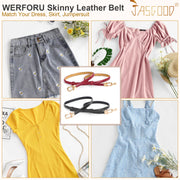 HOT Adjustable Fashion Dress Belt Thin Waist Women Skinny Leather Belt