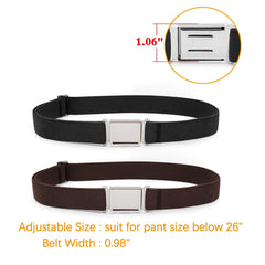 JASGOOD Kids Adjustable Magnetic Belt Boys Girls Elastic Belt with Easy Magnetic Buckle Fit Pant Size16-26Inch 